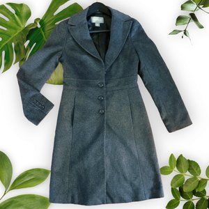 Ann Taylor Wool Coat Grey sz 2 VG condition